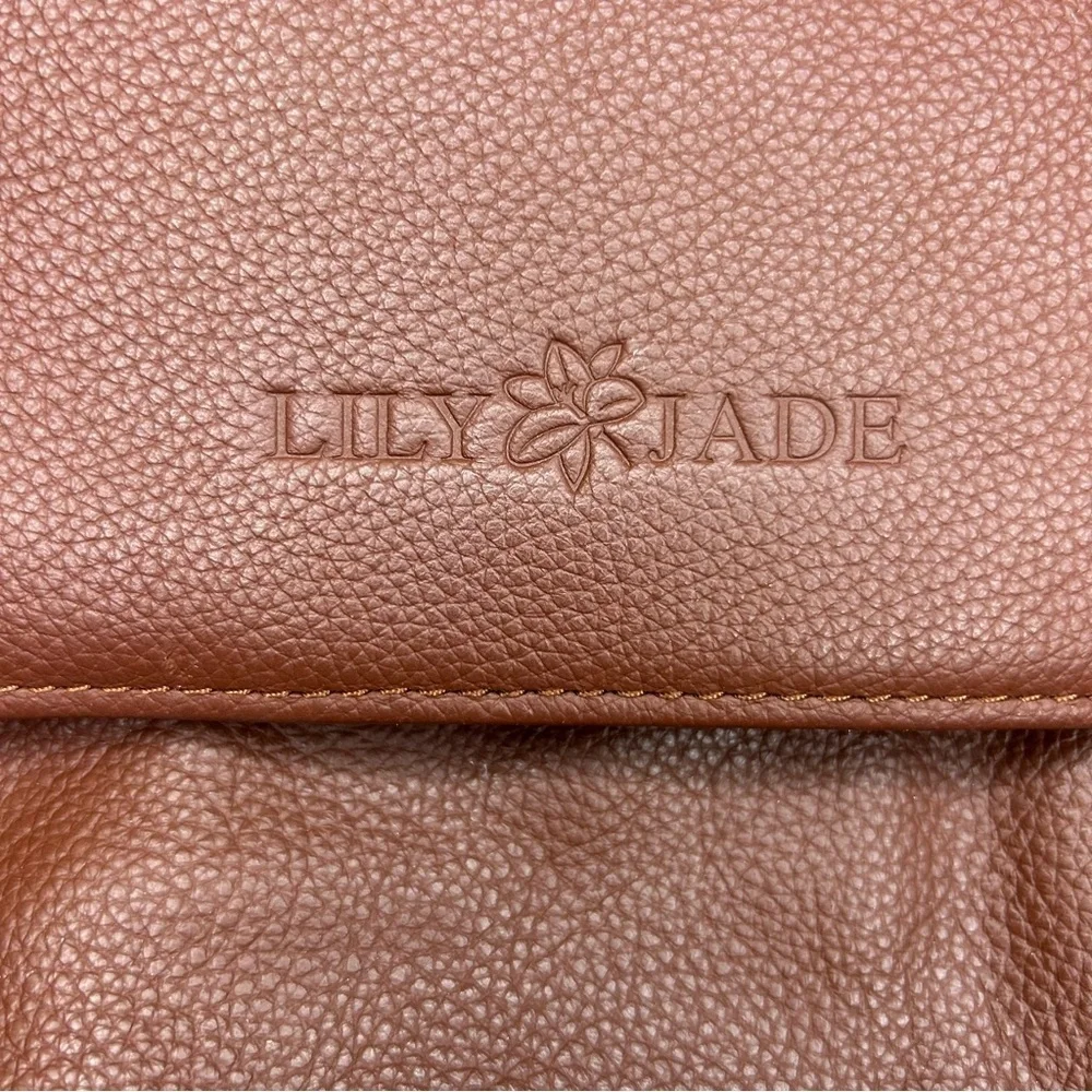 Lily Jade Madeline Chestnut Leather Diaper+ Accessory Bag